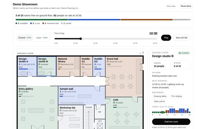 Showroom floorplan preview